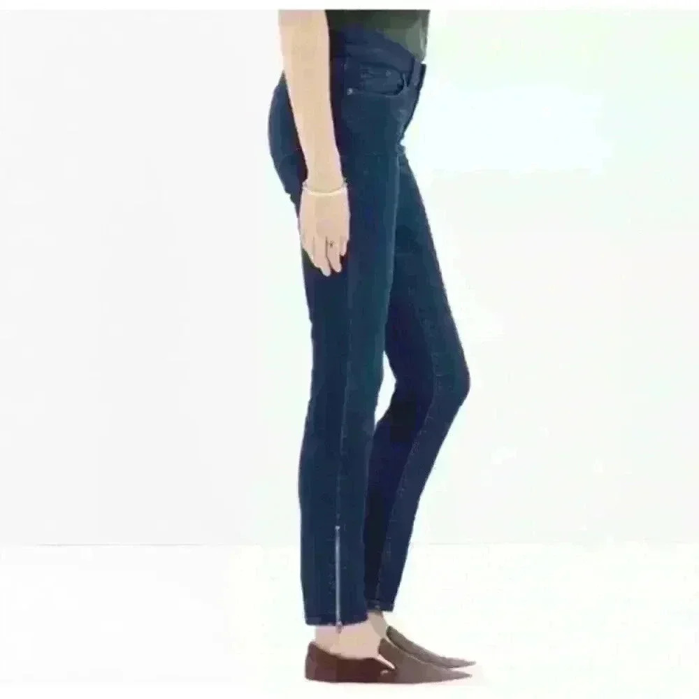 Madewell Skinny Ankle Zip Darkwash Jean Size 27 - Picture 2 of 7